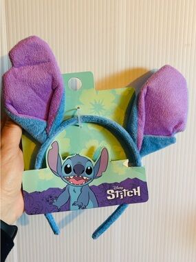 Disney Blue and Purple Stitch Plush Ear Headband